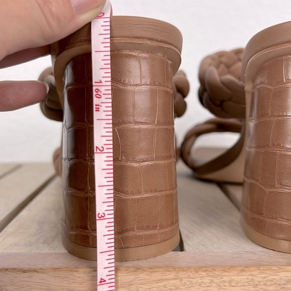 Vintage Syktkm Sandal Womens Shoes 8 Braided Strappy Slip On Brown Preowned - Picture 5 of 10